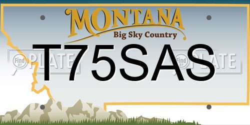T75SAS Montana License Plate