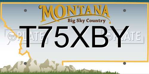 T75XBY Montana License Plate