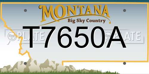 T7650A Montana License Plate