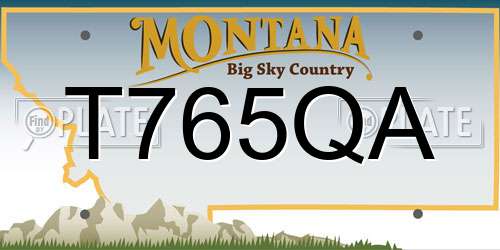 T765QA Montana License Plate