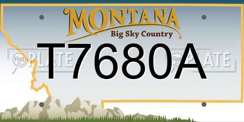 T7680A Montana License Plate