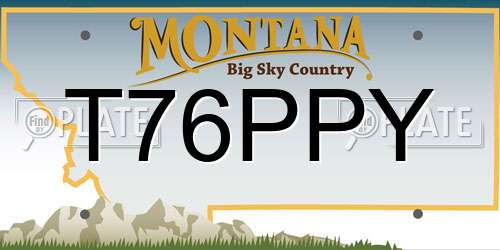 T76PPY Montana License Plate