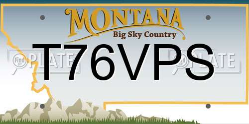 T76VPS Montana License Plate