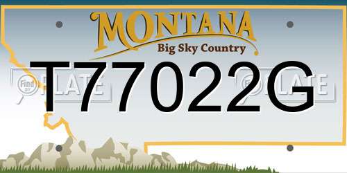 T77022G Montana License Plate