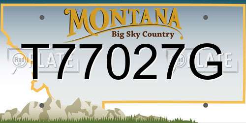 T77027G Montana License Plate