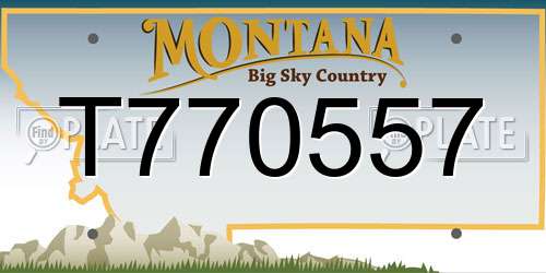 T770557 Montana License Plate