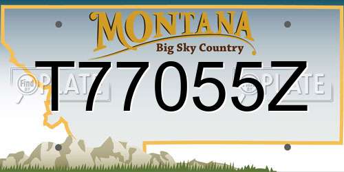 T77055Z Montana License Plate