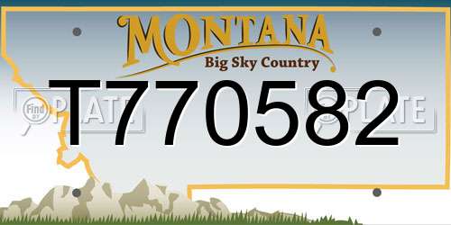 T770582 Montana License Plate