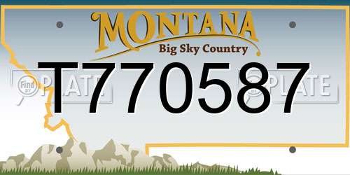 T770587 Montana License Plate