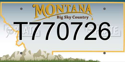 T770726 Montana License Plate