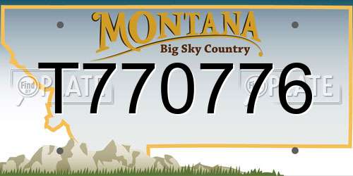 T770776 Montana License Plate