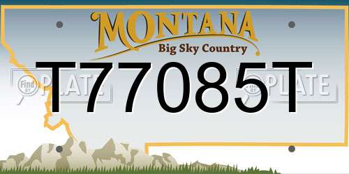 T77085T Montana License Plate