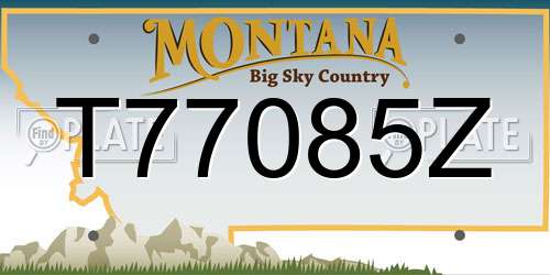 T77085Z Montana License Plate