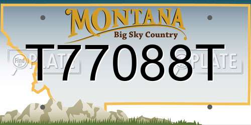 T77088T Montana License Plate