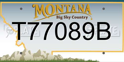 T77089B Montana License Plate