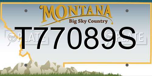 T77089S Montana License Plate