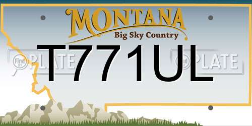 T771UL Montana License Plate