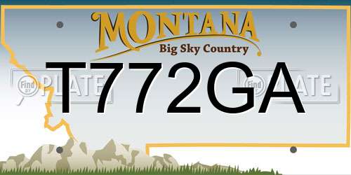 T772GA Montana License Plate