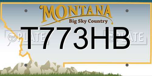 T773HB Montana License Plate