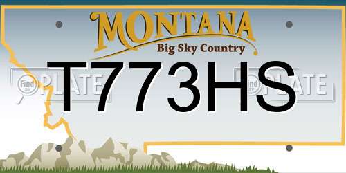 T773HS Montana License Plate