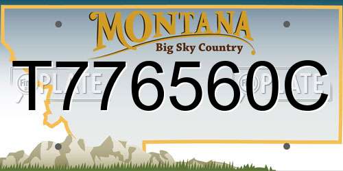 T776560C Montana License Plate