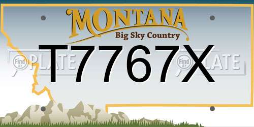 T7767X Montana License Plate
