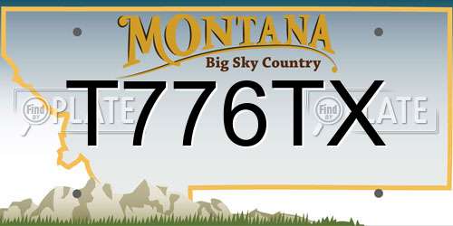 T776TX Montana License Plate