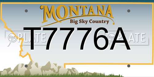 T7776A Montana License Plate