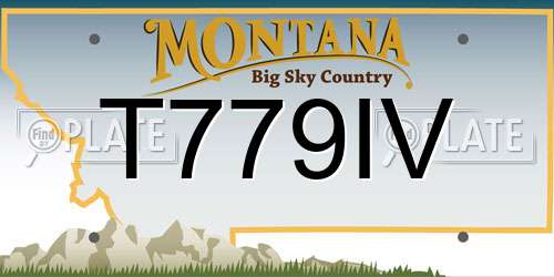 T779IV Montana License Plate