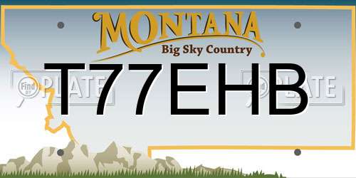 T77EHB Montana License Plate