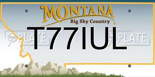 T77IUL Montana License Plate