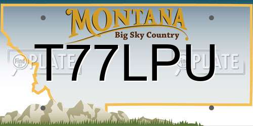 T77LPU Montana License Plate
