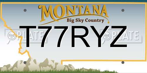 T77RYZ Montana License Plate