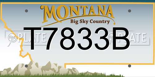 T7833B Montana License Plate