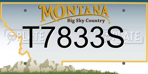 T7833S Montana License Plate