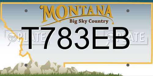 T783EB Montana License Plate