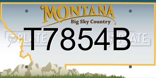 T7854B Montana License Plate