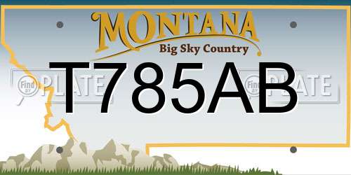 T785AB Montana License Plate
