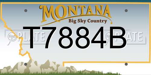 T7884B Montana License Plate