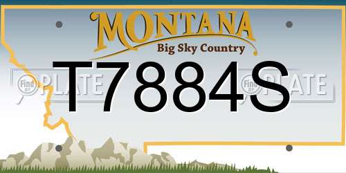 T7884S Montana License Plate