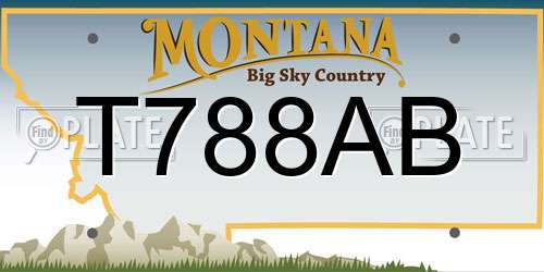 T788AB Montana License Plate