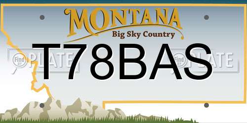 T78BAS Montana License Plate