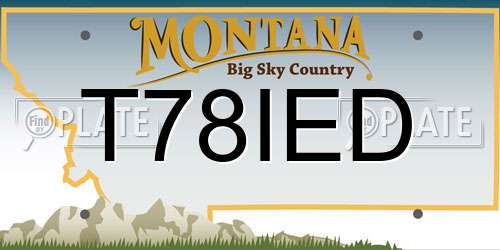 T78IED Montana License Plate