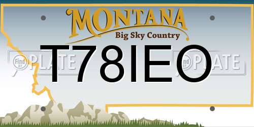 T78IEO Montana License Plate