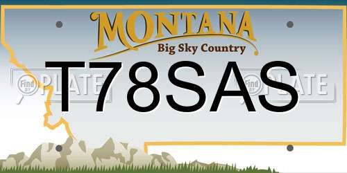 T78SAS Montana License Plate