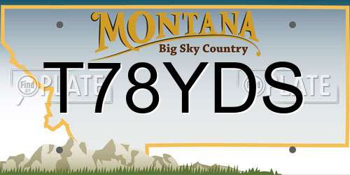 T78YDS Montana License Plate