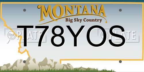 T78YOS Montana License Plate