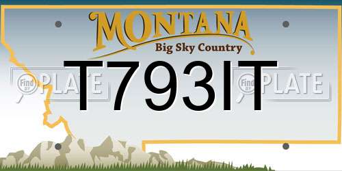 T793IT Montana License Plate
