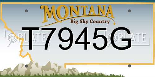 T7945G Montana License Plate
