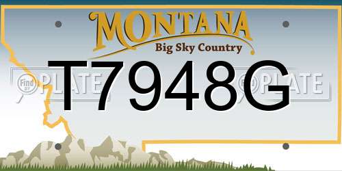 T7948G Montana License Plate
